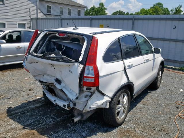 5J6RE4H70BL035957 - 2011 HONDA CR-V EXL WHITE photo 4