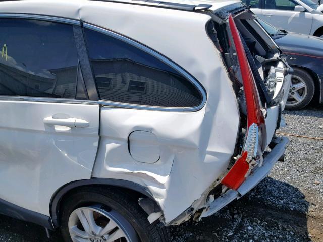 5J6RE4H70BL035957 - 2011 HONDA CR-V EXL WHITE photo 9