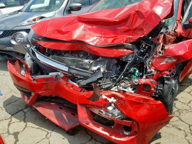 2HGFC2F74GH512708 - 2016 HONDA CIVIC EX RED photo 9