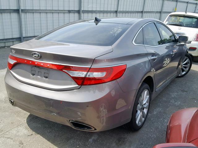 KMHFH4JG3DA288257 - 2013 HYUNDAI AZERA GLS SILVER photo 4