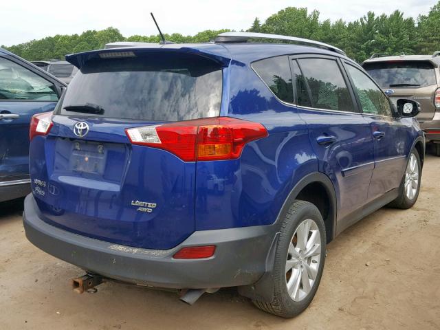 2T3DFREVXFW246289 - 2015 TOYOTA RAV4 LIMIT BLUE photo 4