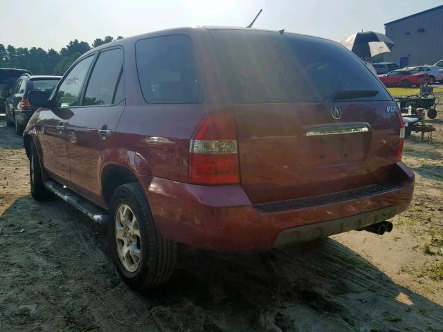 2HNYD18642H524427 - 2002 ACURA MDX TOURIN RED photo 3