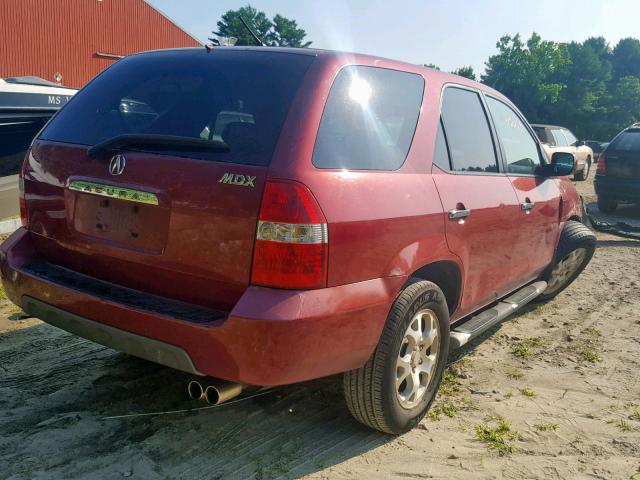 2HNYD18642H524427 - 2002 ACURA MDX TOURIN RED photo 4