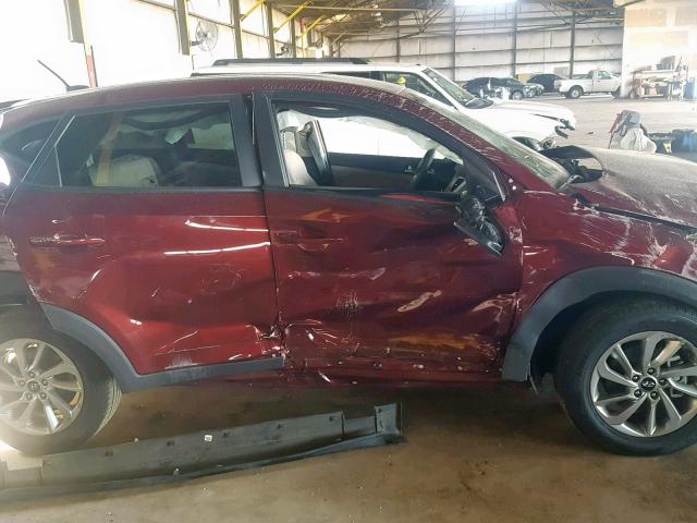 KM8J23A47HU528359 - 2017 HYUNDAI TUCSON SE MAROON photo 9