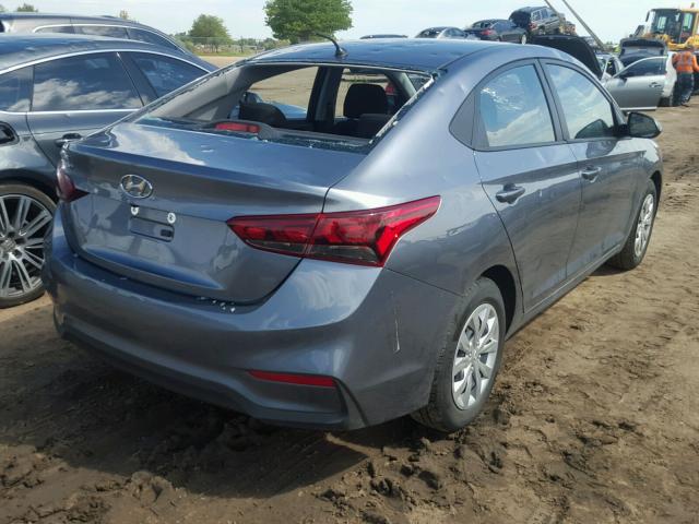 3KPC24A31JE033279 - 2018 HYUNDAI ACCENT SEL GRAY photo 4