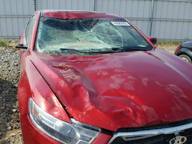 1FAHP2H87FG139553 - 2015 FORD TAURUS SEL RED photo 9