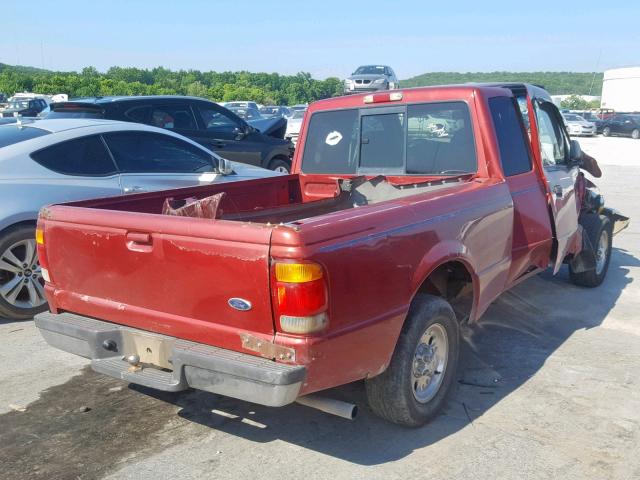 1FTYR14U2WTA73843 - 1998 FORD RANGER SUP RED photo 4