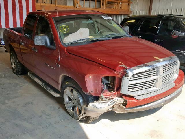 1D7HA18257S206205 - 2007 DODGE RAM 1500 S RED photo 1