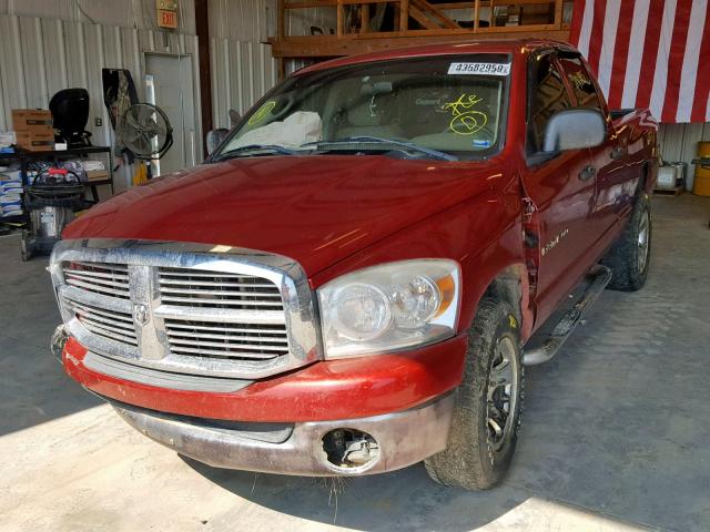 1D7HA18257S206205 - 2007 DODGE RAM 1500 S RED photo 2