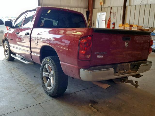 1D7HA18257S206205 - 2007 DODGE RAM 1500 S RED photo 3