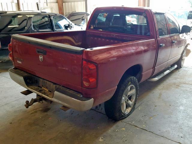 1D7HA18257S206205 - 2007 DODGE RAM 1500 S RED photo 4