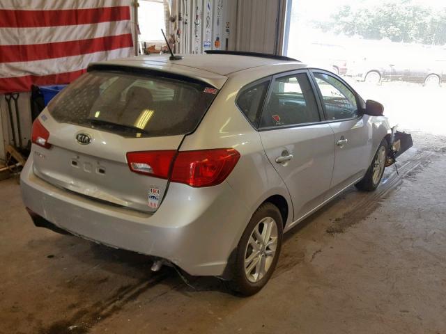 KNAFU5A23B5337390 - 2011 KIA FORTE EX SILVER photo 4