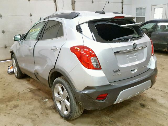 KL4CJBSB7FB033816 - 2015 BUICK ENCORE CON SILVER photo 3