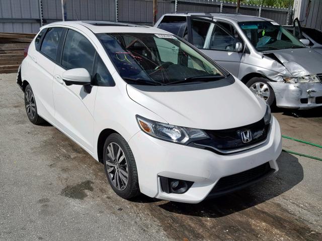 3HGGK5H85FM760433 - 2015 HONDA FIT EX WHITE photo 1