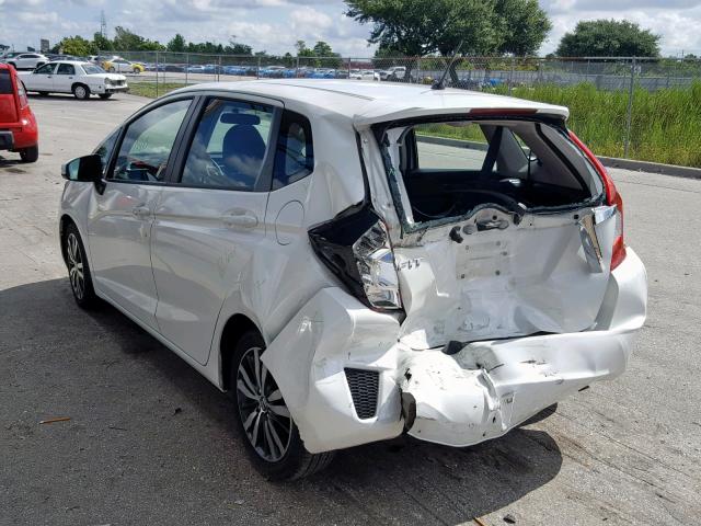 3HGGK5H85FM760433 - 2015 HONDA FIT EX WHITE photo 3