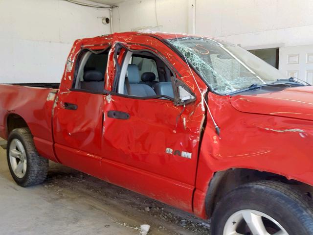 1D7HU18NX8S569134 - 2008 DODGE RAM 1500 S RED photo 9