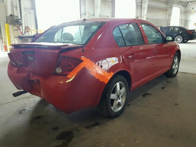 1G1AL55F767628569 - 2006 CHEVROLET COBALT LT RED photo 4