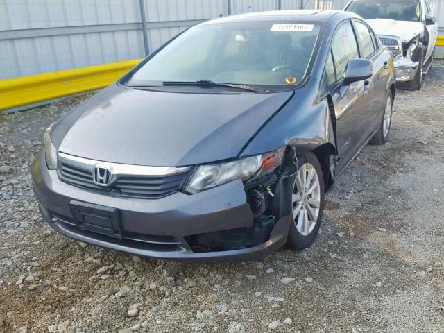 19XFB2F97CE020358 - 2012 HONDA CIVIC EXL GRAY photo 2