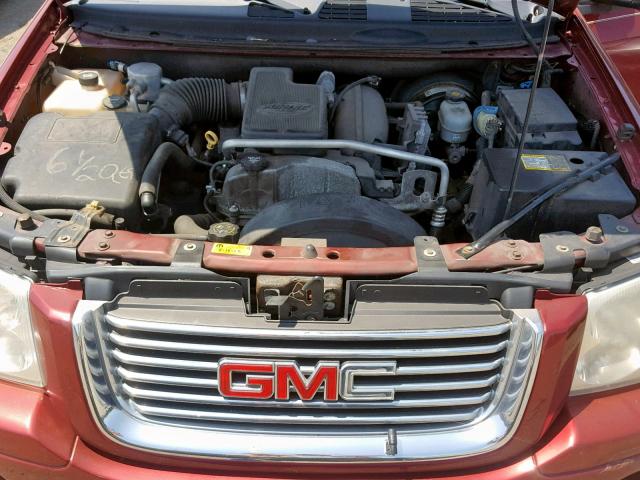 1GKDT13S582134700 - 2008 GMC ENVOY RED photo 7