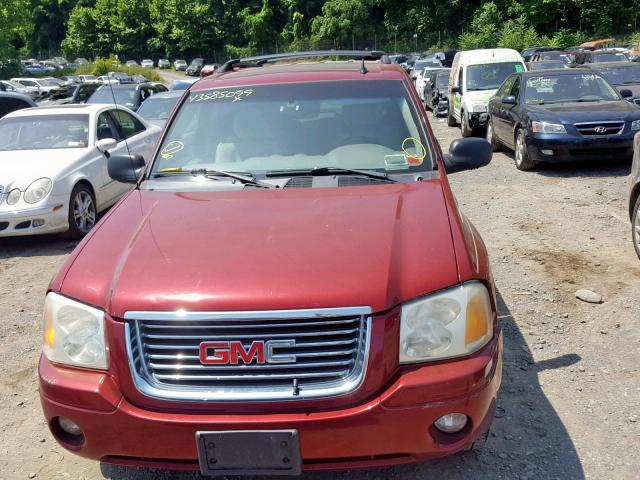 1GKDT13S582134700 - 2008 GMC ENVOY RED photo 9