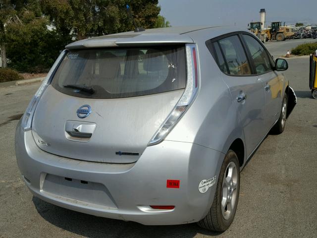 JN1AZ0CP0BT008462 - 2011 NISSAN LEAF SV SILVER photo 4