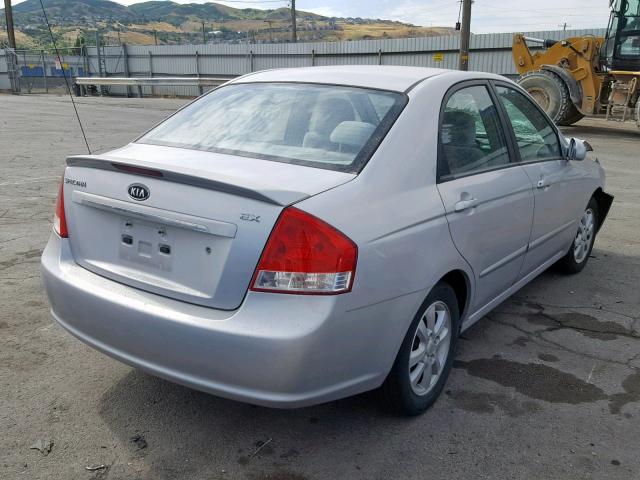 KNAFE121375407277 - 2007 KIA SPECTRA EX SILVER photo 4