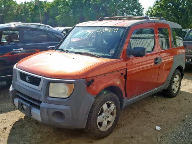 5J6YH28514L001132 - 2004 HONDA ELEMENT EX ORANGE photo 2