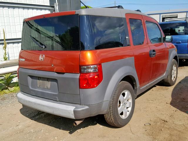 5J6YH28514L001132 - 2004 HONDA ELEMENT EX ORANGE photo 4