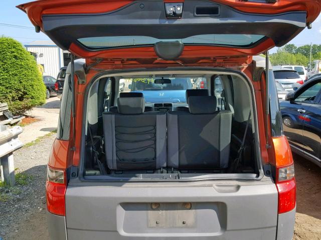 5J6YH28514L001132 - 2004 HONDA ELEMENT EX ORANGE photo 9