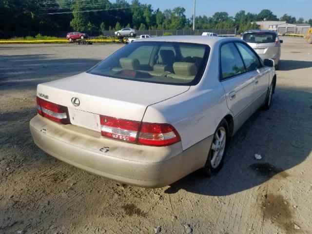 JT8BF28G215104349 - 2001 LEXUS ES 300 WHITE photo 4