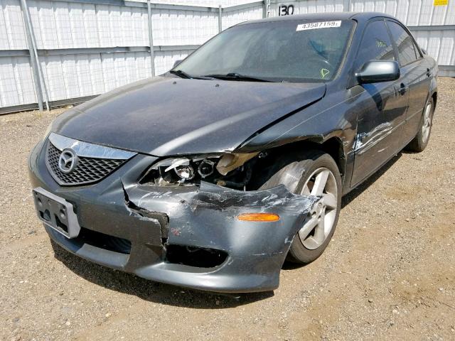 1YVFP80D035M55553 - 2003 MAZDA 6 S GRAY photo 2