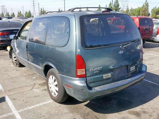 4N2DN11W7TD841996 - 1996 NISSAN QUEST XE GREEN photo 3