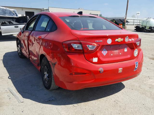 1G1BC5SM4H7269823 - 2017 CHEVROLET CRUZE LS RED photo 3