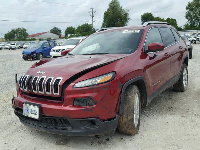 1C4PJLCB1FW548685 - 2015 JEEP CHEROKEE L RED photo 2