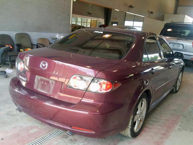 1YVHP80C675M08324 - 2007 MAZDA 6 I BURGUNDY photo 4