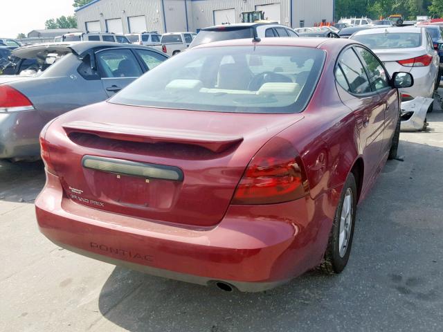 2G2WP552061100047 - 2006 PONTIAC GRAND PRIX BURGUNDY photo 4