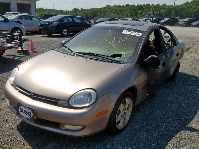 1B3ES46C61D148318 - 2001 DODGE NEON SE GOLD photo 2