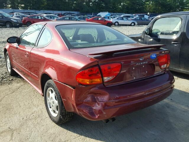 1G3NL12T91C215676 - 2001 OLDSMOBILE ALERO GL MAROON photo 3