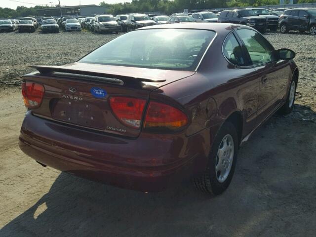 1G3NL12T91C215676 - 2001 OLDSMOBILE ALERO GL MAROON photo 4