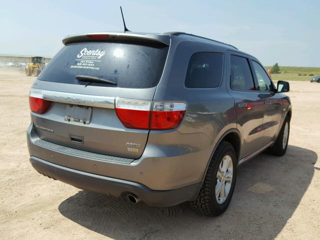 1D4RD4GG2BC740367 - 2011 DODGE DURANGO CR GRAY photo 4