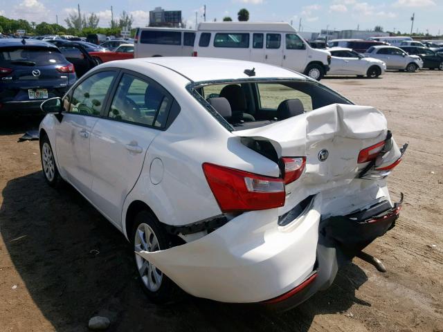 KNADM4A31G6557509 - 2016 KIA RIO LX WHITE photo 3