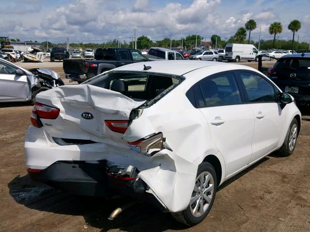 KNADM4A31G6557509 - 2016 KIA RIO LX WHITE photo 4