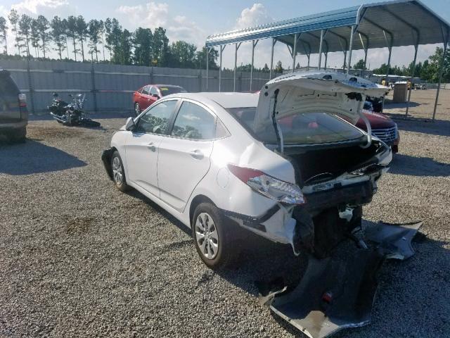 KMHCT4AE5GU058982 - 2016 HYUNDAI ACCENT SE WHITE photo 3