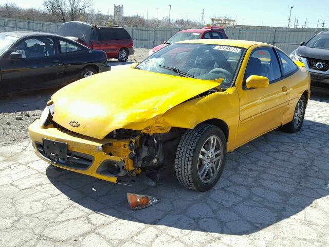 1G1JH12F627485316 - 2002 CHEVROLET CAVALIER L YELLOW photo 2