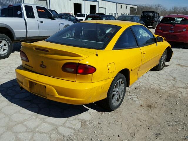 1G1JH12F627485316 - 2002 CHEVROLET CAVALIER L YELLOW photo 4