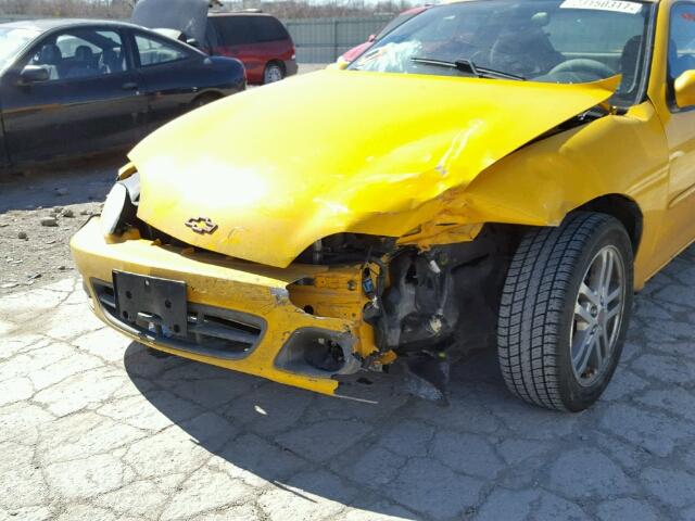 1G1JH12F627485316 - 2002 CHEVROLET CAVALIER L YELLOW photo 9