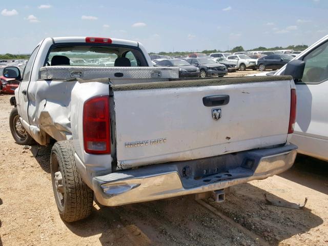 3D7KR26C85G733076 - 2005 DODGE RAM 2500 S WHITE photo 3