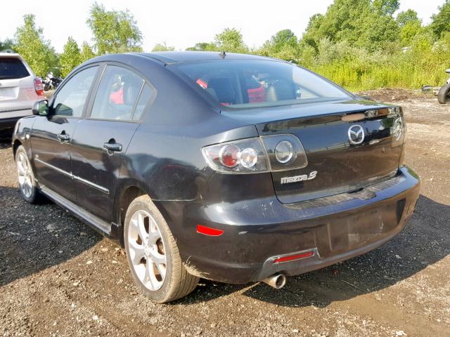 JM1BK324471662236 - 2007 MAZDA 3 S BLACK photo 3