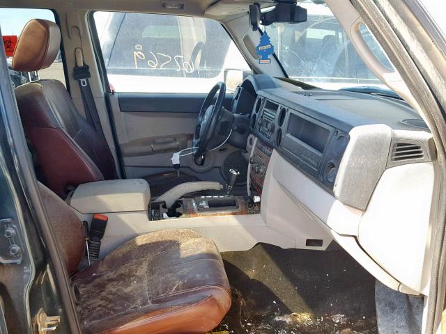 1J8HG58NX6C153528 - 2006 JEEP COMMANDER GREEN photo 5