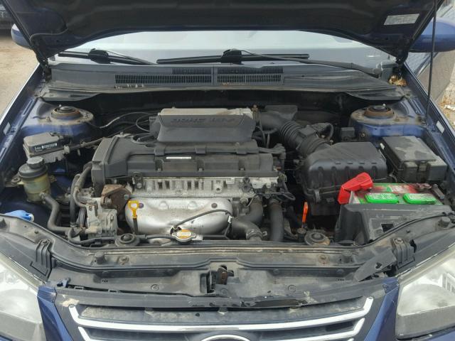 KNAFE222395590889 - 2009 KIA SPECTRA EX BLUE photo 7